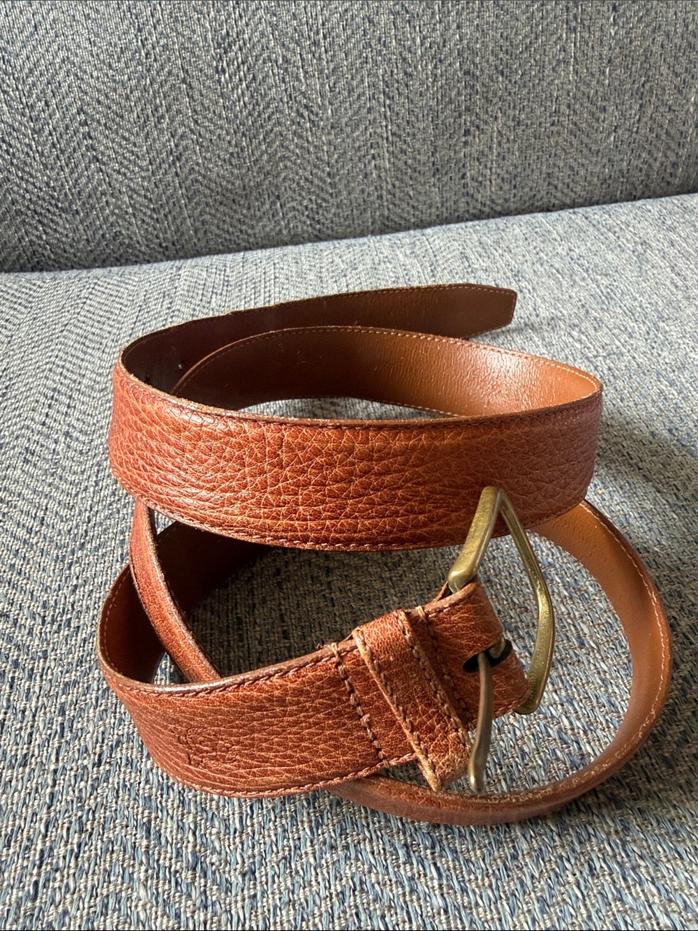 Christian Dior Vintage Brown Leather Belt